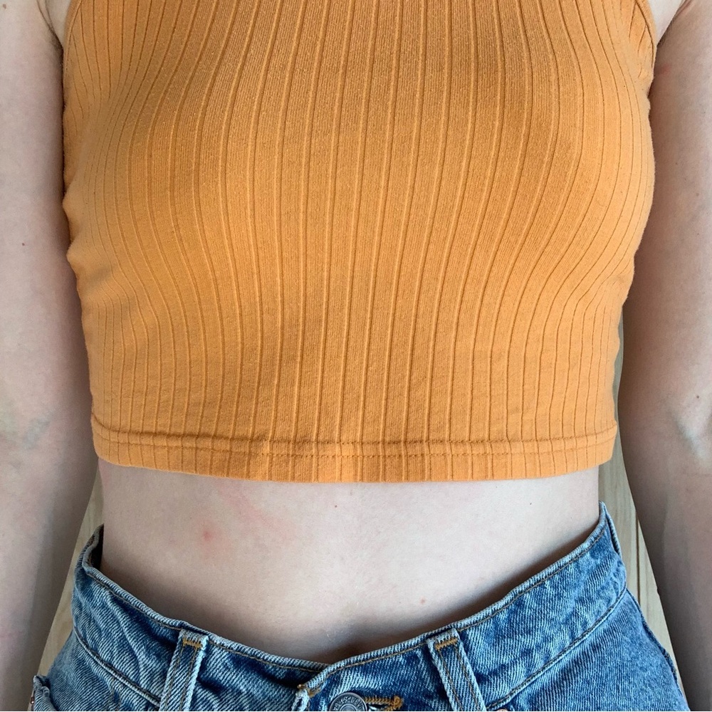 Bundle Blue & Orange Ribbed Crop Tops - Picture 12 of 16